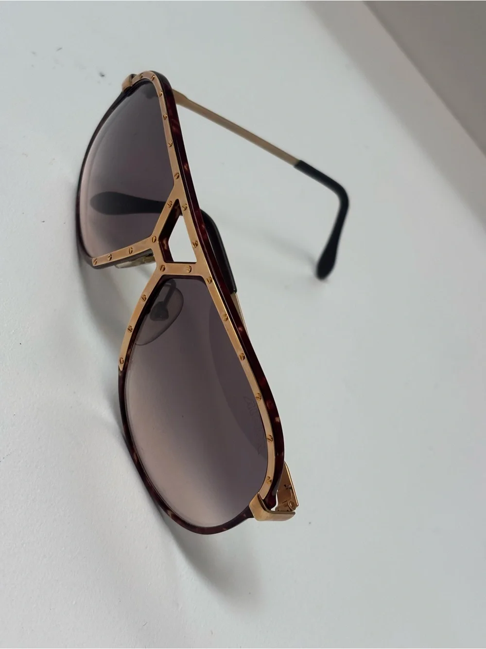 Alpina M1 vintage sunglasses gold teardrop aviator Rare.